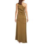 ALC Frank A.L.C. Paige One Shoulder Maxi Dress Aged Bronze Asymmetric Hem NWT 6 Photo 1