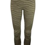 Adidas x Stella McCartney Green High Rise Zebra Athletic Leggings Pants Size XS Photo 0