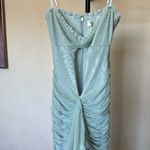 House Of CB  'Gabriella' Pistachio Ruffled Keyhole Front‎ Gown NWOT size M Photo 5