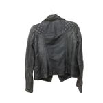 ALLSAINTS Vintage Cargo Leather Biker Jacket‎ Size 0 Gray Photo 11