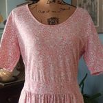 Lands' End  Pink and White Floral Print Fit & Flare Pocket Dress Photo 4