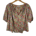Roller Rabbit Womens Agnese Floral Alianne Top Sz Small V-Neck Colorful Preppy Photo 0