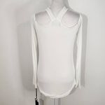Michael Lauren  White Ribbed Knit Cutout Top NWT Size Small White Knit Top Photo 3
