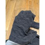 Anthropologie By  Seamless Boat Neck Boho Y2K Eyelet Long Sleeve Charcoal Size XS Photo 3