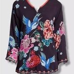 Johnny Was  Women's Zahara Floral Printed embroidered Button-Front Top NWT Photo 1