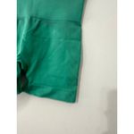 Set Active  High Waisted Seamless Ribbed Biker Shorts Emerald Green Photo 2