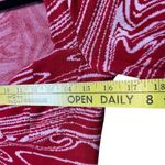 ZARA Long Sleeve Sweatheart Neckline Bodycon Mini Dress Marble Print L Red White Photo 2