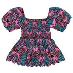 Simply Southern Women’s L Puffy Sleeves Square Neckline Shirt Flamingos  Photo 0