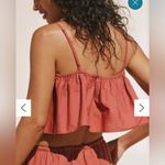 Anthropologie By  Ruffled Crop Crimson Top Size Small Bohemian Hippie Festival Photo 1