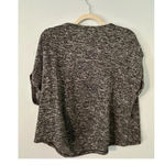 American Eagle Cropped Top Size Medium Gray Key Hole Sweater Lightweight Photo 1