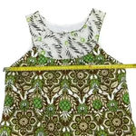 Milly Cotton Green Brown Floral Flower Print Pattern Sleeveless‎ Sheath Dress 6 Photo 8