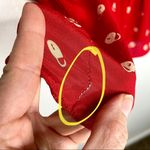 Petticoat Alley 100% Silk Cherry Red Lock Print Blouse Photo 9