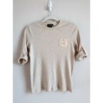 Ralph Lauren Lauren Ralph‎ Lauren LRL Womens Beige 3/4 Sleeve Button Shirt Top Size Medium Photo 10