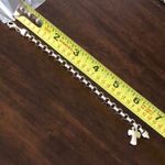  Rolo Link Italian Bracelet With Sterling Silver Cross Charm Photo 7