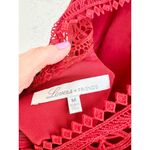 Lovers + Friends  Sleeveless Lace Cutout Back Blush Mini Dress Red Women's Medium Photo 5