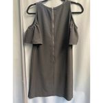 Loft Ann Taylor  Mini Dress Womens Size 4 Gray Cold Shoulder Sleeve Preppy B76 Photo 4