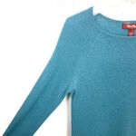 MaxMara Studio Womens Cashmere Wool Dress With Infinity Scarf Teal Blue Small Photo 5