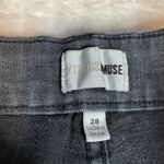 Amuse Society AMUSE SOCIETY Lace Up Grey Black Raw Hem Skinny Jeans Mid / High Rise 28 Photo 3