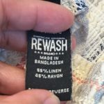 REWASH  Wide Leg Tan Stripe Palazzo Linen Blend Pants Size Med EUC #0428 Photo 4