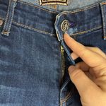 Rich & Skinny  Dark Wash Straight Leg Low Rise Distressed Jeans Photo 6