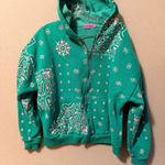 Edikted  Green Bandana Zip-Up Photo 0