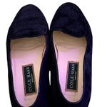 Cole Haan  Blue Suede Leather Embroidered Loafers Size 6‎ B Preppy Quiet Luxury Photo 9