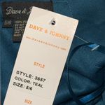 Dave and Johnny Skirt SET Ruffle Cropped Top & Pencil Skirt Teal Blue Women’s 5/6 Photo 5