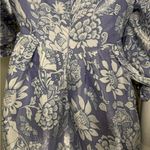 Storia square neckline, puffed sleeves, and a purple and white floral Size L.#85 Photo 3