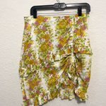 Her Pony the Label Bambi High Waist Ruched MIidi Skirt NWT Size Medium Yellow Photo 3