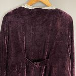Coldwater Creek Velvet Jacket Lace Collar Purple Women Button Up Victorian Size Large Delicate Photo 3