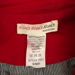 2000s Office siren core fitted red blazer jacket top shirt 3/4 sleeves button front #goth Measurement in pics Size M Photo 3