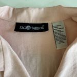 Vintage Sag Harbor Pink Short Sleeve Tie Back Blouse Jacket Blazer Size Medium Photo 4