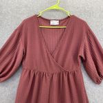 ASOS  Women's Textured Smock Jumpsuit Pink Mauve Size 4 Short Sleeve Photo 6