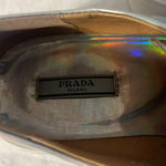 Prada  Holographic Iridescent Platform Lace Up Logo Sole Shoe  37/7 Photo 7