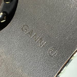 Ganni Black Suede Studded Wood Platform Clogs Mules Women's 41 (US 11) Photo 11