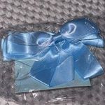 Blue Satin Hair Bow Photo 0