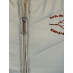 Harley Davidson Motor Cycles Womens S Cream Puffer Vest 2006 Retro White Photo 4