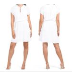 Cloth & Stone NEW Anthropology White Linen Blend Fit & Flare Dress Medium $149 Photo 2