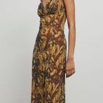 Urban Outfitters NWT  Gwen mesh midi dress size M bodycon modern v neck m… Photo 3