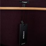 EXPRESS NWT  Purple Ribbed Sweetheart Neckline Long Sleeve Sweater Photo 2