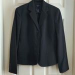 CHAPS Women's  by Ralph Lauren Charcoal Gray Stripe Blazer Size 6 EUC #3083 Photo 1