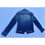 7 For All Mankind  Classic Jean Jacket Button Front Pockets Medium Blue Womens Si Photo 13