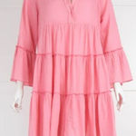 Devotion TWINS Faros Mini Dress – Solid Pink Cotton Mini, Women’s Size XS Photo 0