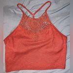 Mudd High-neck Crochet Crop Top (Burnt Orange) Small (EUC) Photo 0