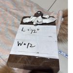 Vibrant Cashmere Scarf with Faux Fur/Fur Pom Poms Gray & Tan Striped Abstract Photo 4