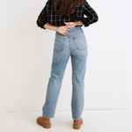 Madewell NWT  The Perfect Vintage Ripped Straight Jean in Dark Wash W33 standard Photo 9