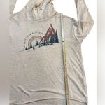 C&C California Graphic Lightweight Hooded Long Sleeve Top Oatmeal Beige Sz M Photo 6