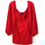Princess Polly Womens Size 2 Lillie long puff sleeve red mini dress Photo 2