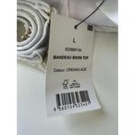 Cotton On Body Bikini Cheeky Bottom, Sz M & Sz L Bandeau Top, 2 Piece Ivory NWT White Photo 5