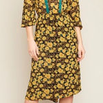 Hayden  Floral A-Line Midi Dress Large Photo 0